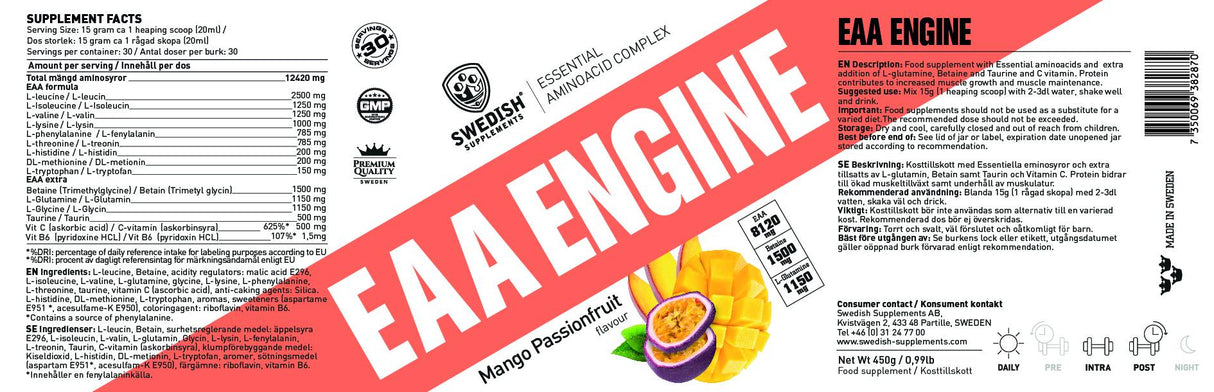EAA Engine/Kompleks esencijalnih aminokiselina - 450 grama