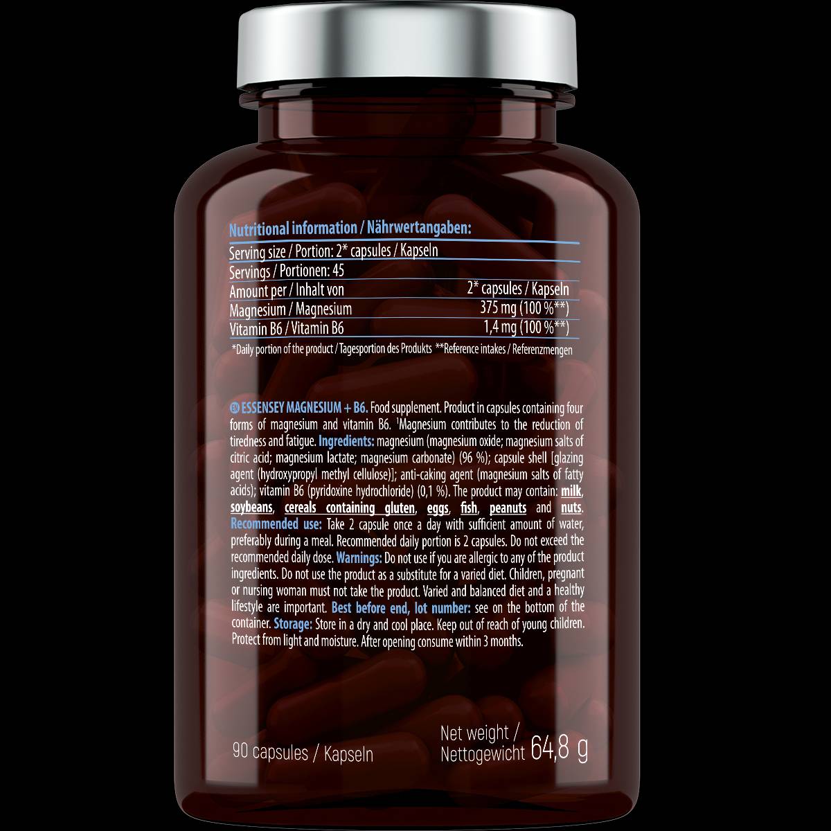 Magnezij 187,5 mg + B6 - 90 kapsula
