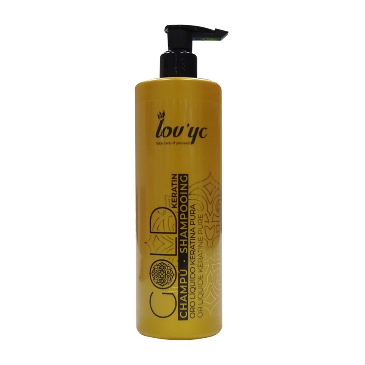Elie Saab Lovyc Gold keratin šampon Cabello Seco 500 ml