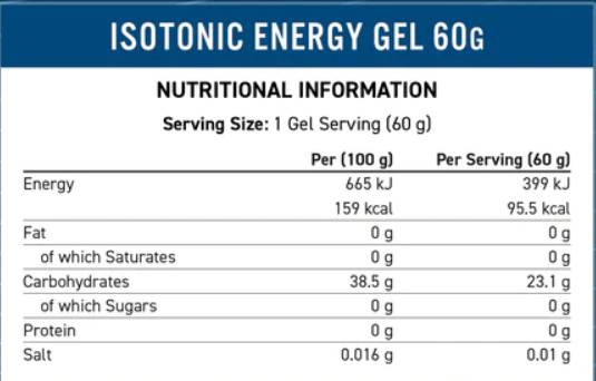 Endurance Energy Isotonic Energy Gel - 20 x 60 grama