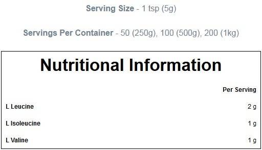 Essential BCAA 2:1:1 bez okusa - 250 grama