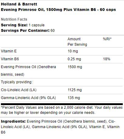 Ulje noćurka 1500 mg | Plus vitamin B6 - 60 kapsula