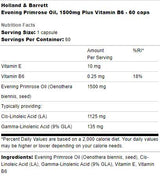 Ulje noćurka 1500 mg | Plus vitamin B6 - 60 kapsula
