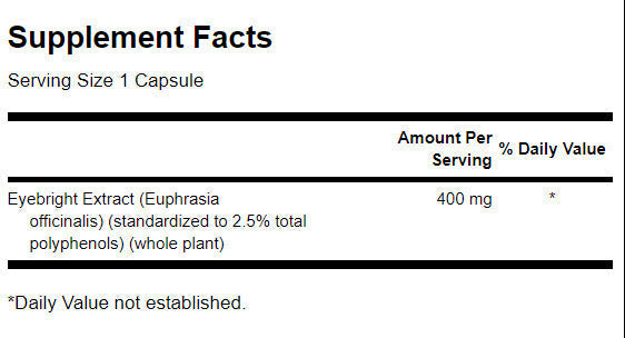 Eyebright Extract 400 mg - 60 kapsula