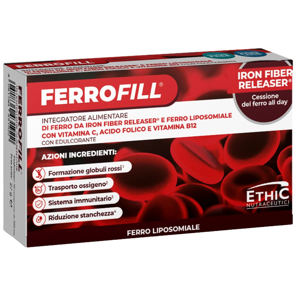 FERROFILL 30 mg | s otpuštanjem željeznih vlakana® & Liposomalno željezo - 30 tableta