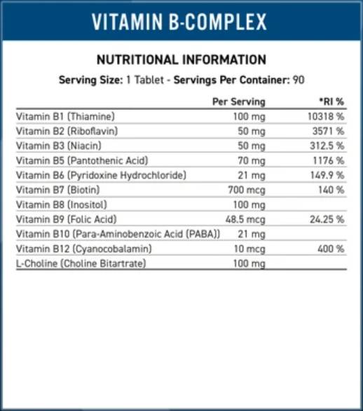 Vitamin -B složena vitalnost - 90 tableta