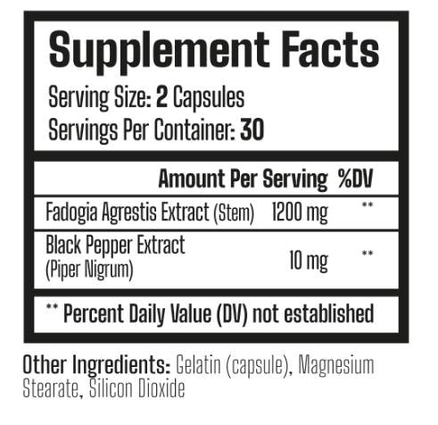 Fadogia Agrestis 600 mg - 60 kapsula