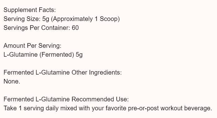 Fermentirani L-glutamin - 300 grama