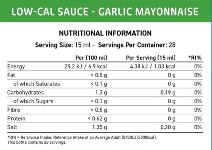 Fit Cuisine niskokalorični umak | češnjak & Majoneza - 425 ml