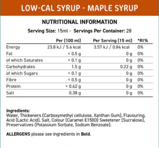 Fit Cuisine Low-Cal sirup | Javor - 425 ml