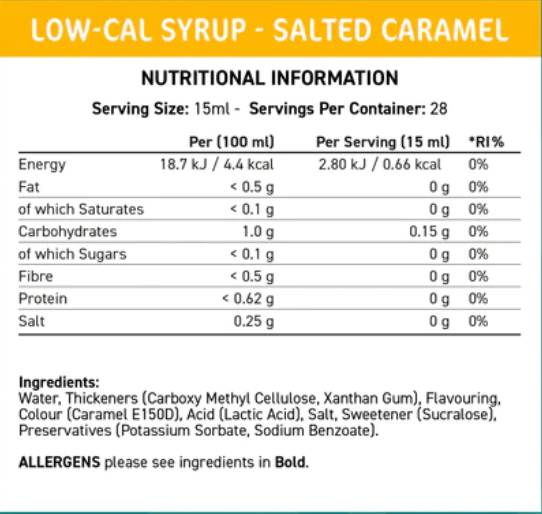 Fit Cuisine Low-Cal sirup | Slani karamel - 425 ml
