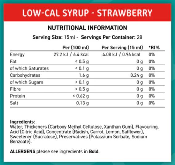 Fit Cuisine Low-Cal sirup | Jagoda - 425 ml