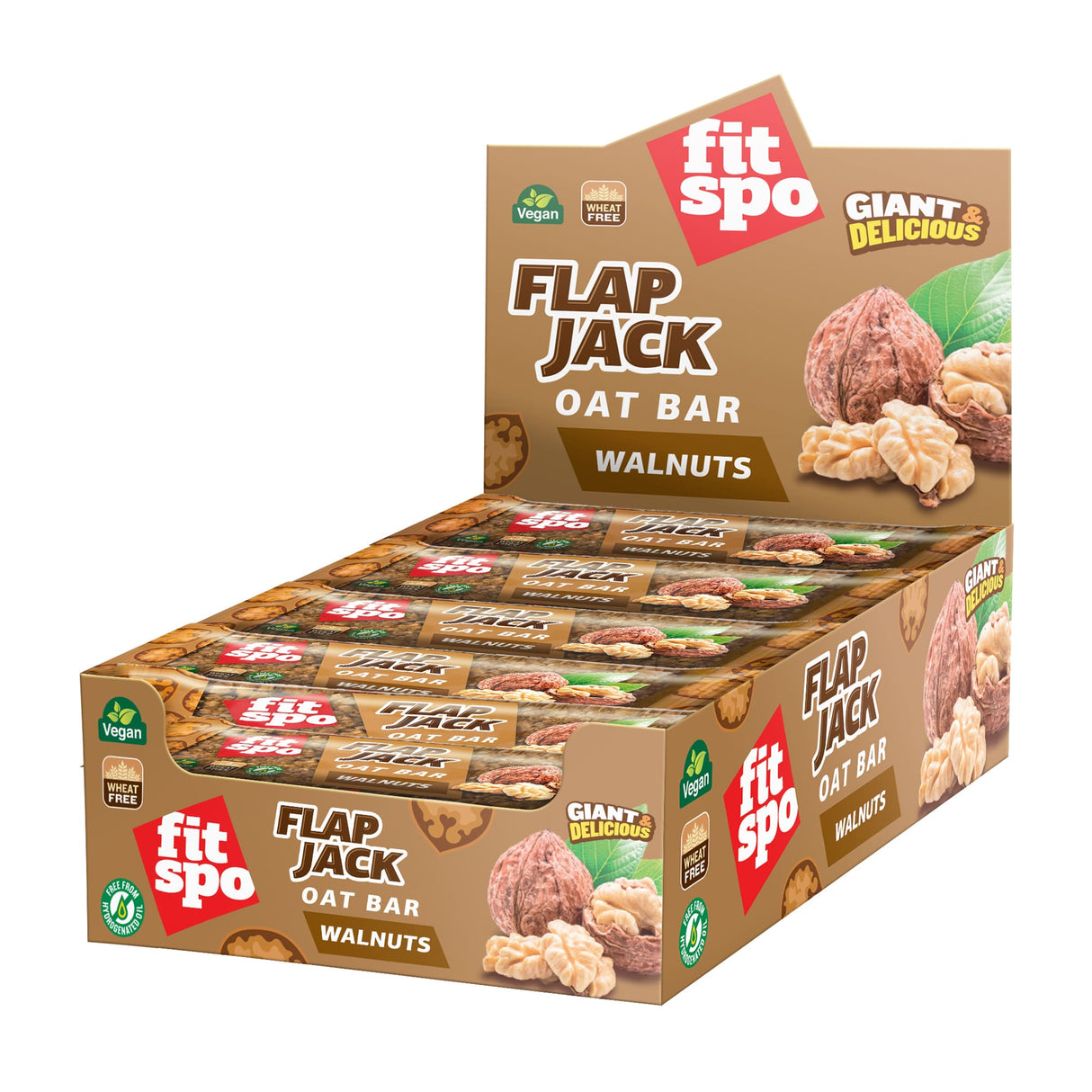 Flap Jack - Energetska zobena pločica orasi - 12 x 80 grama