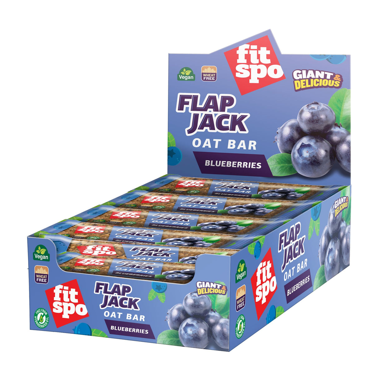 Flap Jack - Energetska zobena pločica borovnica - 12 x 80 grama