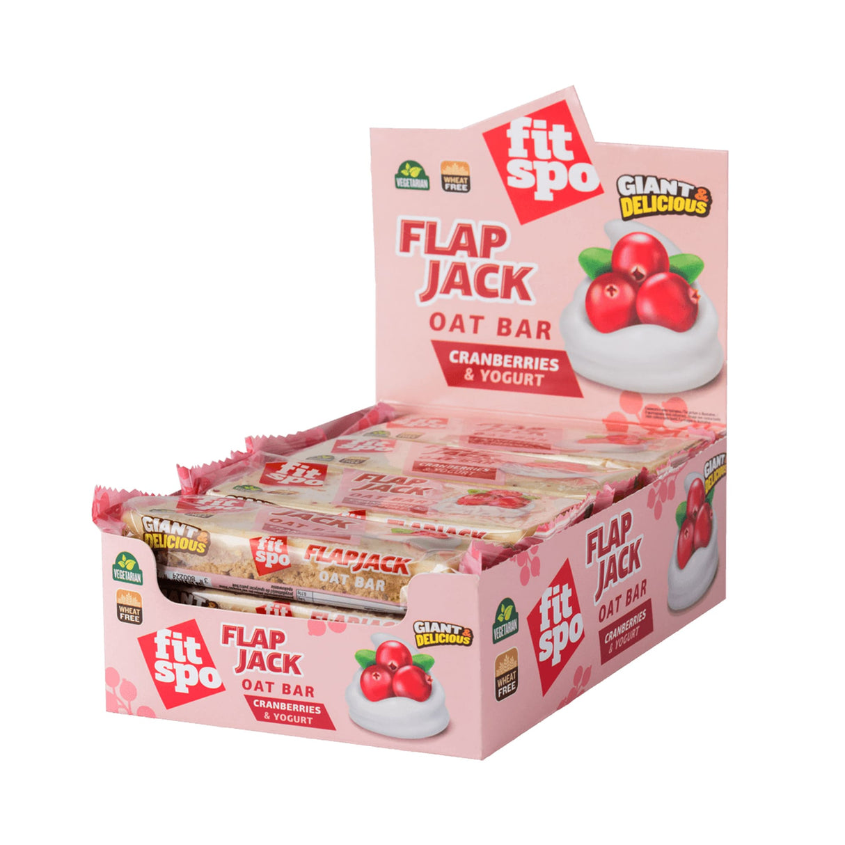 Flap Jack - Energetska zobena pločica brusnica i jogurt - 12 x 90 grama
