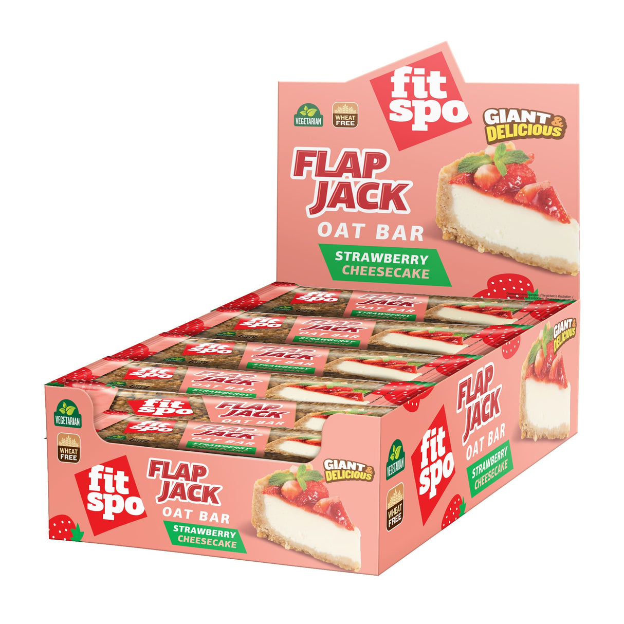 Flap Jack – Energy Oat Bar Strawberry Cheesecake – 12 × 90 g