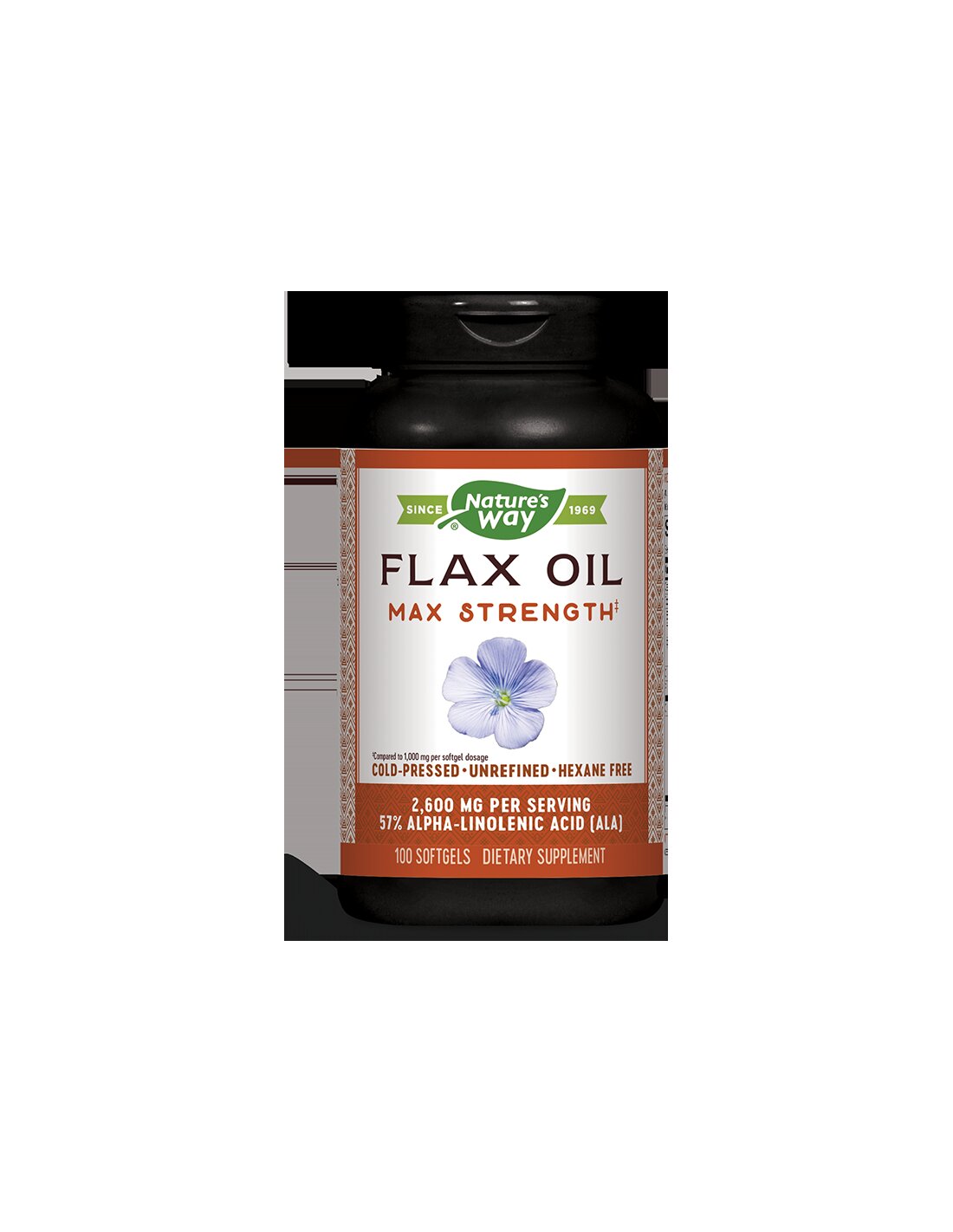 Laneno ulje 57% ALA 1300 mg x 100 mekih kapsula Nature's Way