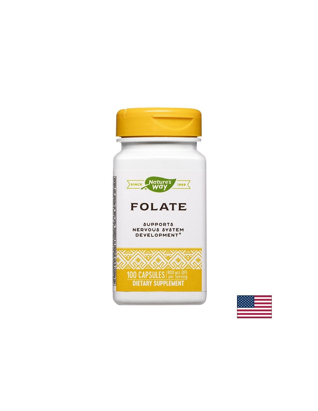 Folat - Folat 800 µg/Folna kiselina 480 µg, 100 kapsula Nature's Way