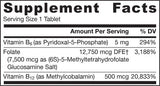 Folate Forte - metil folat + metil B12 + P-5-P - folat 30 tableta