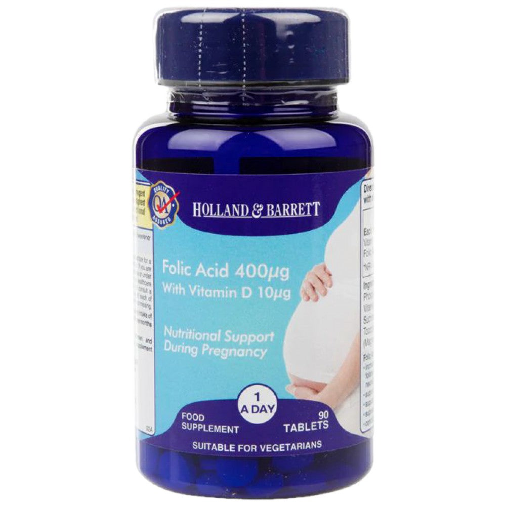 Folna kiselina 400 mcg + vitamin D 400 IU/Potpora trudnoći 90 tableta