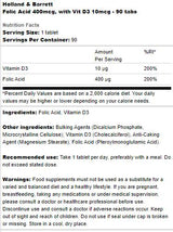 Folna kiselina 400 mcg | S vitaminom D3 10 mcg - 90 tableta