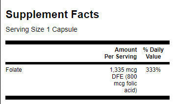 Folna kiselina 800 mcg - 250 kapsula