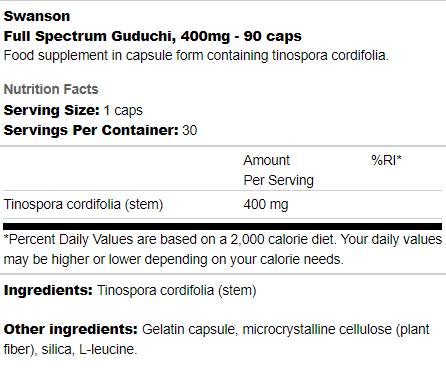 Full Spectrum Guduchi 400 mg 90 kapsula