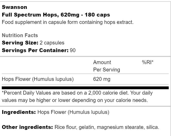 Full Spectrum Hmelj 620 mg 180 kapsula