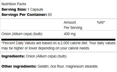 Full Spectrum Onion Bulb 400 mg 60 kapsula