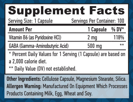 GABA + B-6/500 mg./100 Vkaps