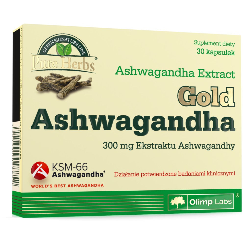 GOLD Ashwagandha KSM-66 Premium - 30 kapsula
