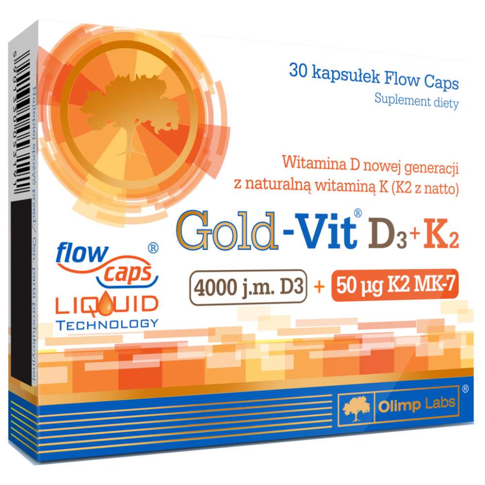 GOLD-Vit D3 + K2 30 kapsula