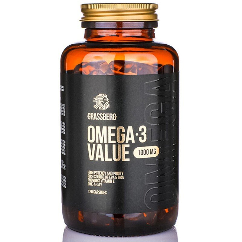 GRASSBERG Omega-3 vrijednost 1000 mg 60/90/120/kap.