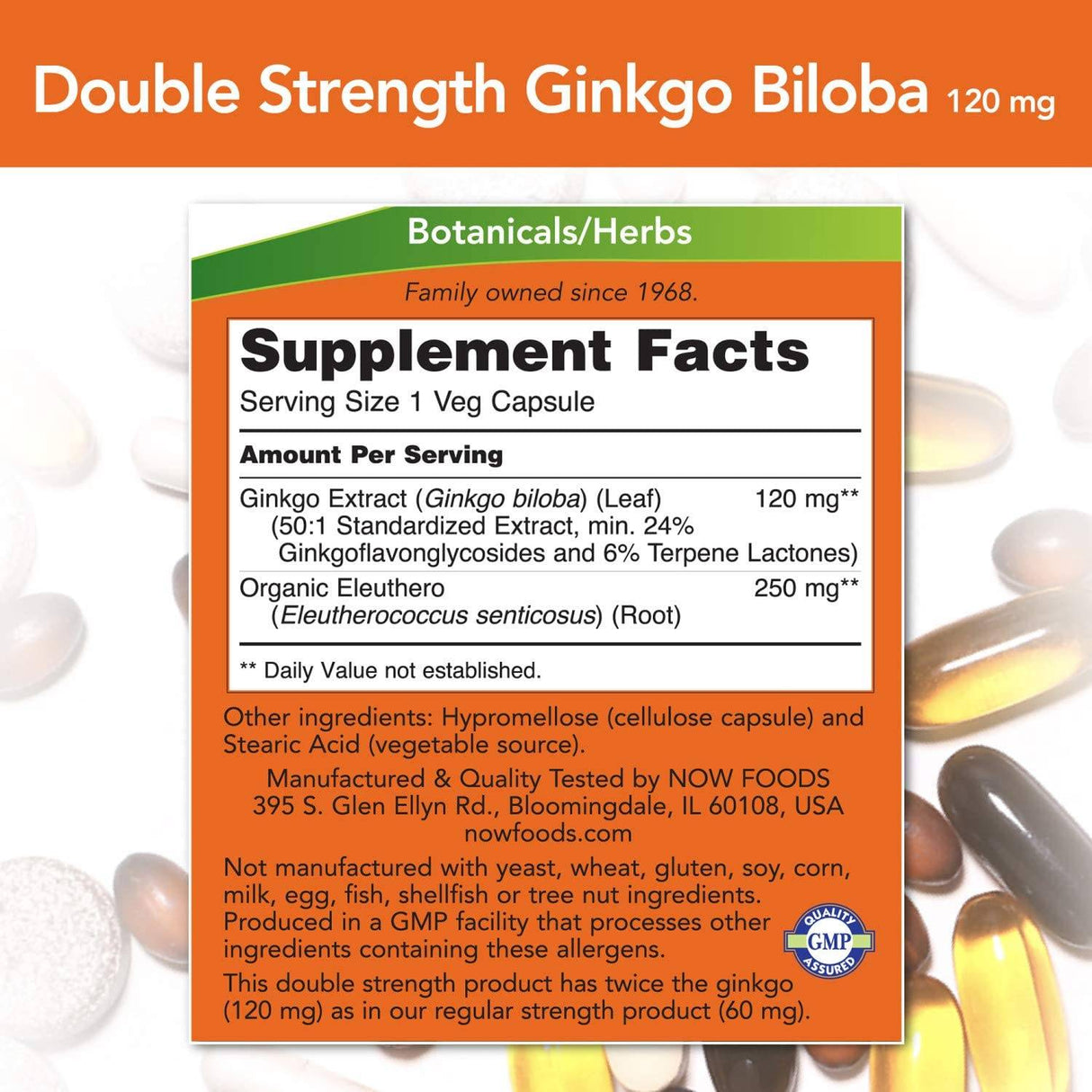 Ginkgo Biloba 120 mg/Double Strength - 50 kapsula