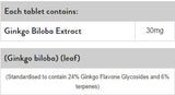 Ginkgo Biloba 30 mg - 120 kapsula