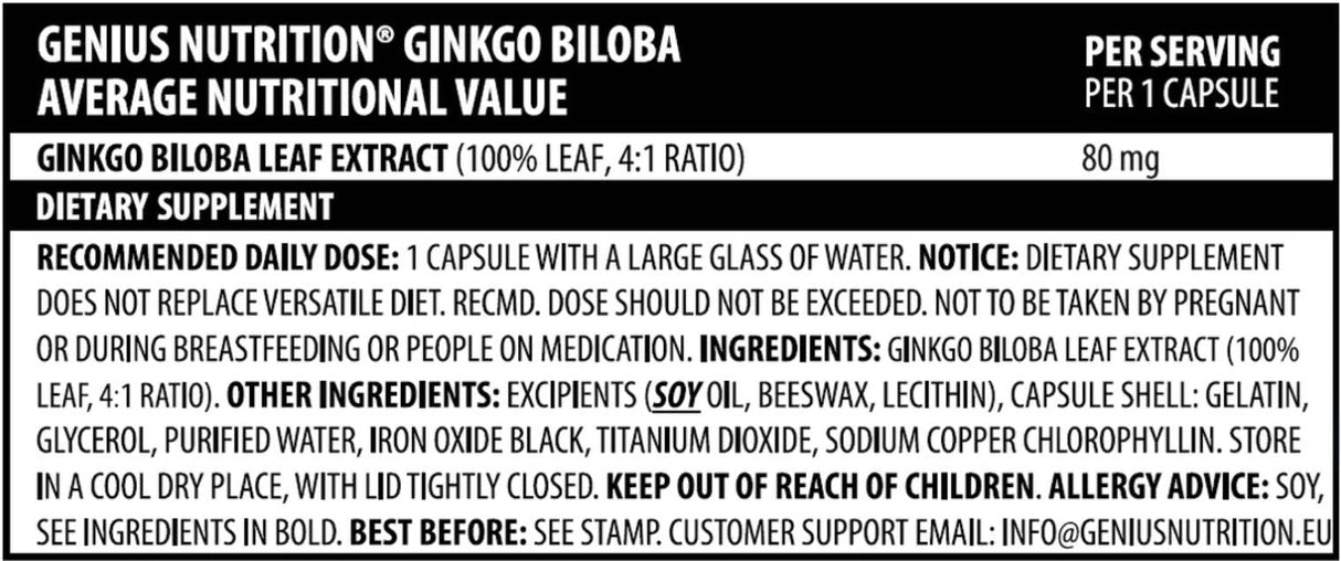 Ginkgo Biloba - 60 kapsula