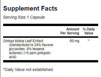 Ekstrakt ginka bilobe 60 mg - 30 kapsula