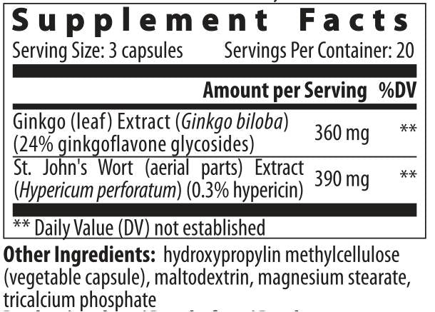Ginkgo Hypericum - 60 kapsula