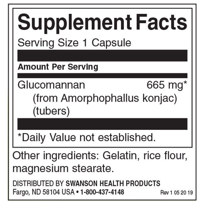 Glucomannan/Konjac korijen 665 mg - 90 kapsula