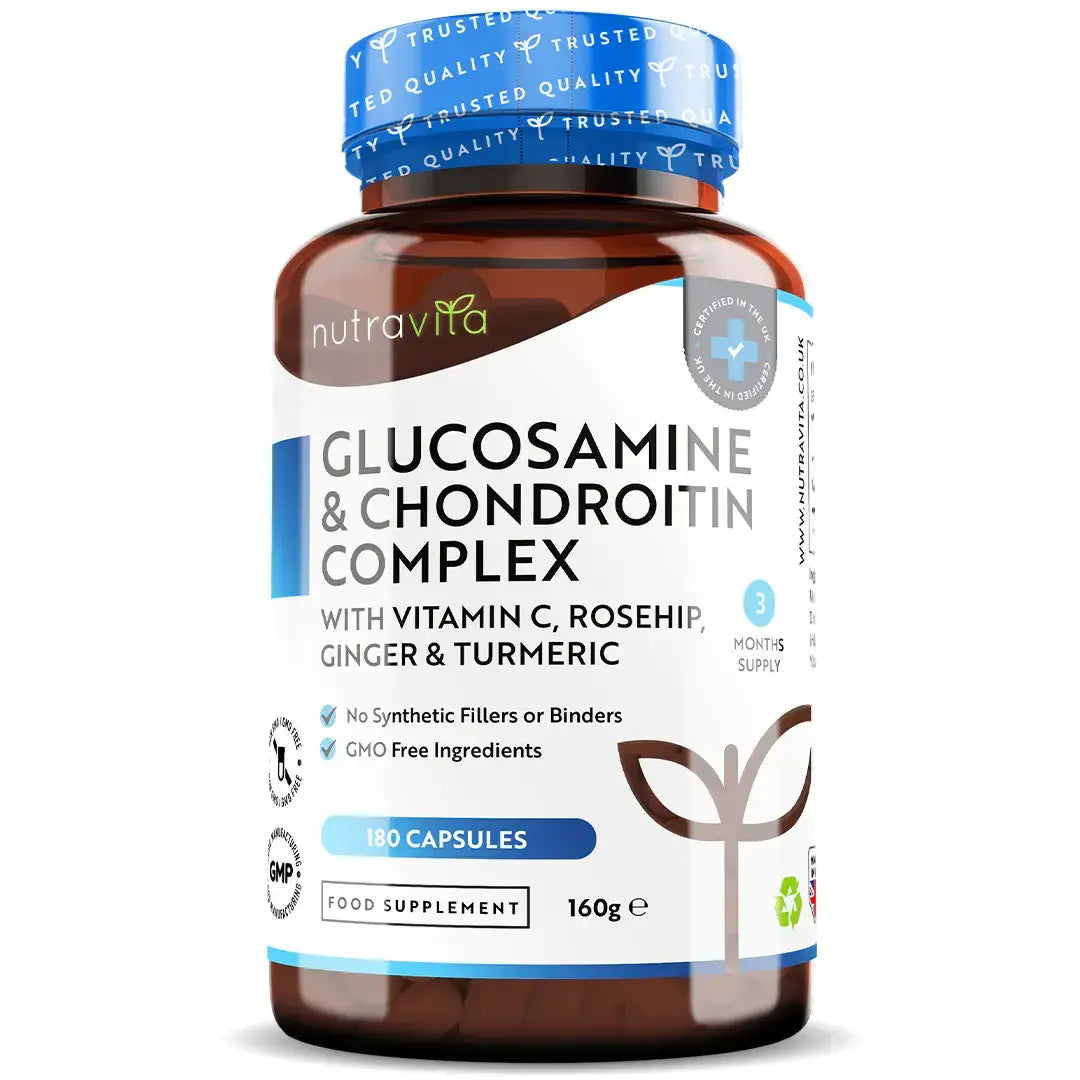 Glukozamin hondroitin /180 kapsula, 90 dana/ s kurkumom, đumbirom & Vitamin C <tc>Nutravita</tc>