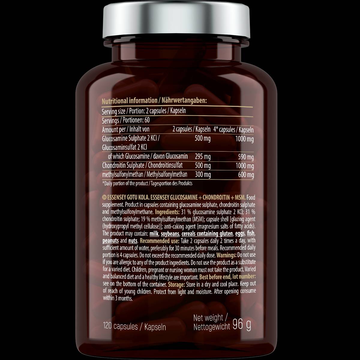 Glukozamin + Kondroitin + MSM - 120 kapsula