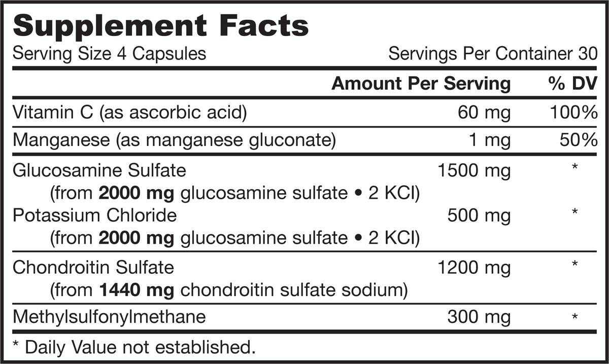 Glukozamin, kondroitin, MSM - 120 kapsula