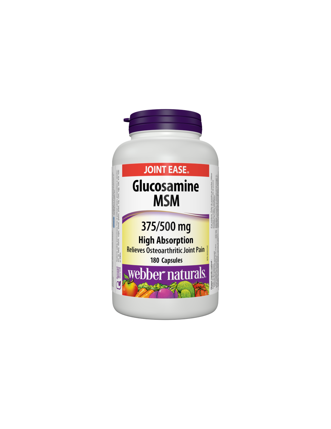 Glukozamin MSM - Glukozamin 375 mg + MSM 500 mg - Zdravi zglobovi, 180 kapsula