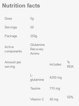 Glutamine Recovery Amino - 250 grama