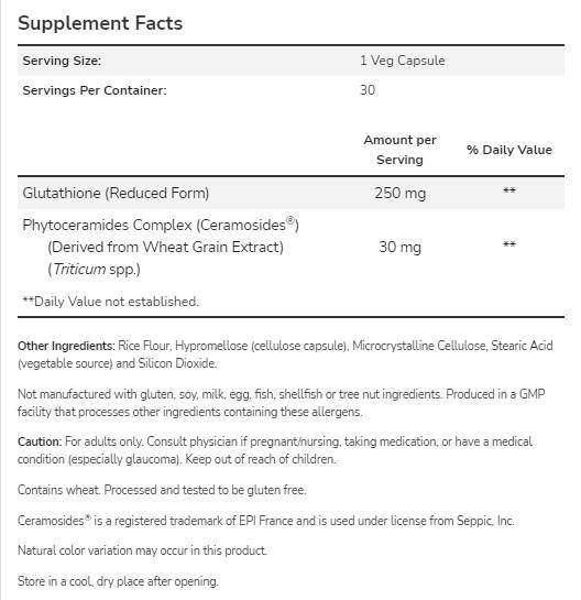 Glutation Skin Brightener™ | s Ceramosides® - 30 kapsula