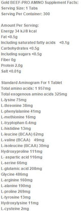 Gold Beef-Pro Amino Mega Tabs - 300 tableta
