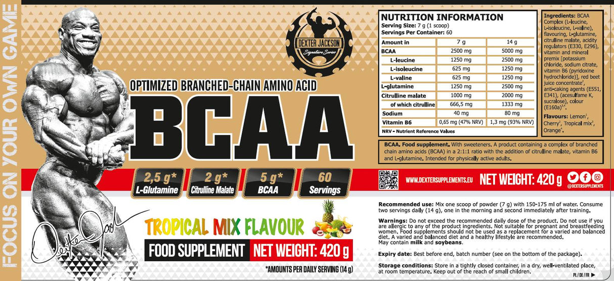 Zlatna serija | BCAA s L-glutaminom & L-citrulin malat - 420 grama