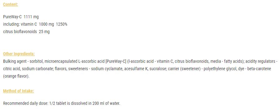 Gold Vit C 1000/Šumeće - 20 šumećih tableta