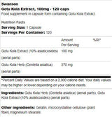 Gotu Kola ekstrakt 100 mg 120 kapsula