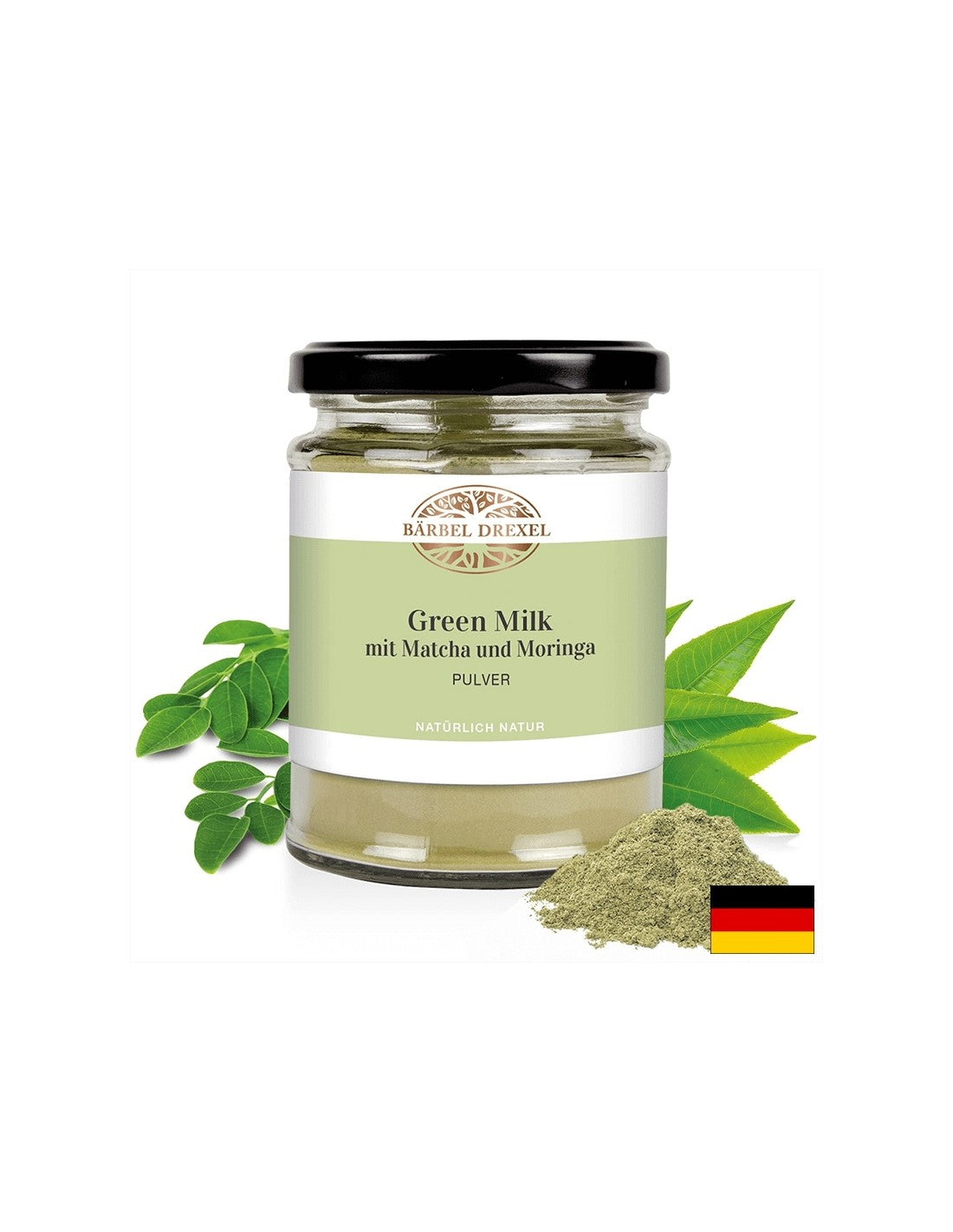 Zeleno mlijeko s matchom i moringom u prahu/Zeleno mlijeko s matchom i moringom, prah, 120 g <tc>Bärbel Drexel</tc>